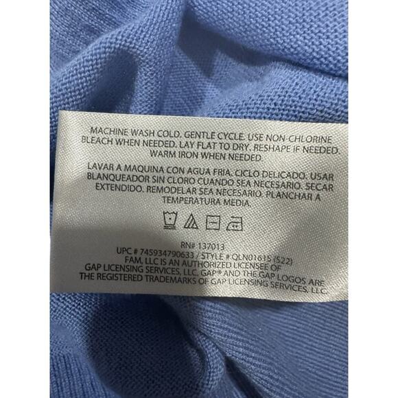 Gap Light Weight V-Neck Sweater Blue Size XXL NWT - Picture 4 of 12